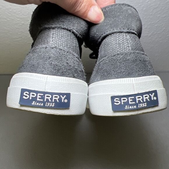 Sperry Crest Knoll  High Top Sneaker Chukka Womens 7.5 Canvas Gray Lace Up - Picture 5 of 13